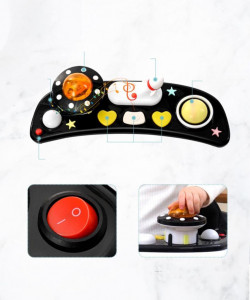 Premergator si Antemergator, 3 in 1,functie si de scaun de masa, reglabil pe inaltime, cu roti de silicon,muzical,rosu - Img 5