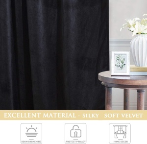 SET 2 DRAPERII CATIFEA 100% POLYESTER 150X250CM - Img 3