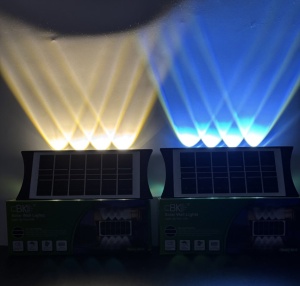 SET 4 LAMPI SOLARE BIDIRECTIONALE CU LUMINA SUS - JOS , 10 LED LUMINA ALB CALD SI RECE - Img 9