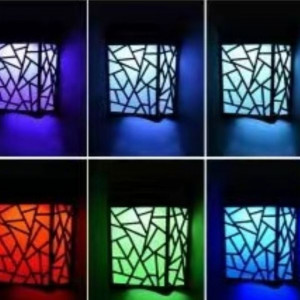 SET 4 LAMPI SOLARE DECORATIVE PENTRU PERETE CU LED COLOR - Img 3