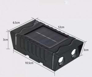 SET 8 LAMPI SOLARE DE PERETE CU LED BIDIRECTIONAL - Img 3