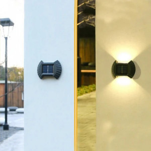 SET 8 LAMPI SOLARE DECORATIVE BIDIRECTIONALE CU LED ALB RECE - Img 1