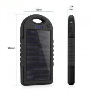 Baterie externa cu incarcare solara, 5000 mAh, 2 x USB - Img 7