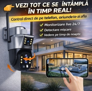 CAMERA DE SUPRAVEGHERE CU PANOU SOLAR SLOT DE CARTELA 4G DUBLA - Img 7