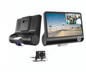 CAMERA VIDEO PROFESIONALA AUTO TRIPLA, FULL HD, 3 CAMERE, DISPLAY 4", G SENZOR, 170 GRADE - Img 5