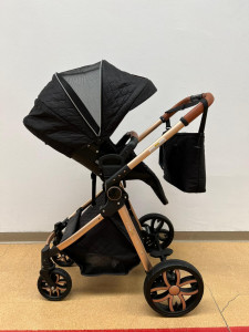 Carucior 3 In 1, Scoica, Landou si Sport, Reversibil Si Cu Suspensii T6, Negru - Img 5