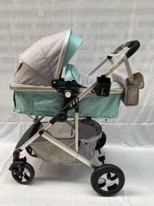 Carucior bebe 808 2 in 1, pliere cu o singura mana, verde - Img 2