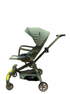 Carucior C2 Deluxe, reversibil, pliabil, cu lumini si muzica, Verde - Img 4