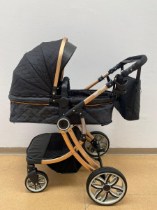 Carucior copii F1 2 in 1, 2 piese, 0-36 luni, negru - Img 3