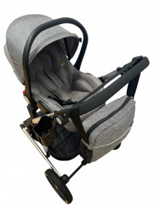 Carucior copii transformabil 3in1, Landou Reversibil, T4, Gri - Img 5