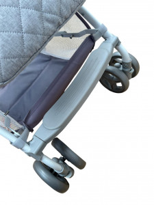 Carucior sport bebelusi, pliere troller, compatibil avion, roti pline, 0-36 luni, albastru - Img 6
