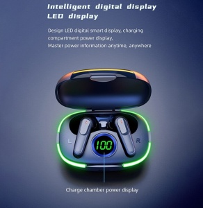 Casti Wireless Bluetooth Hands Free Control Touch Afisaj LED Carcasa Protectie si Incarcare - Img 3