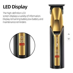 DALING DL-0078 Mașină de tuns profesională pentru salon de coafură, tunsoare pentru bărbați, trimmer din oțel fin, cap de tăiere cu afișaj LED - Img 5