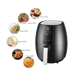 Friteuza cu aer cald QZ8 capacitate 5L putere 1400W afisaj LCD tactil - Img 4