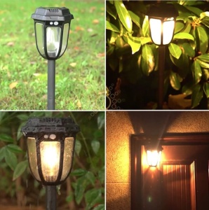 LAMPA SOLARA 2 IN 1 STIL RETRO CU TARUS - Img 2