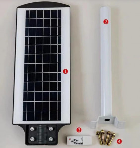 Lampa Stradala Solara Jortan Cu Senzor De Miscare 100W , IP66 , 6500k - Img 4