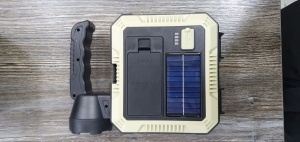 Lanterna solara si trusa de scule 4 in 1, lanterna portabila solara reincarcabila cu LED-uri de mare putere USB Flash, lanterna de urgenta cu trusa de scule incorporata, lanterna multifunctionala, negru - Img 2
