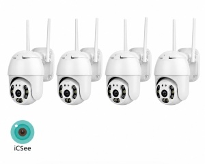 PACHET 4 CAMERE SUPRAVEGHERE WIFI AH-XM-A6 5MP, ICSEE, SENZOR MISCARE, CONECTARE WIFI / CABLU UTP