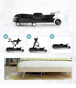 Premergator si Antemergator, 3 in 1,functie si de scaun de masa, reglabil pe inaltime, cu roti de silicon,muzical,rosu - Img 6