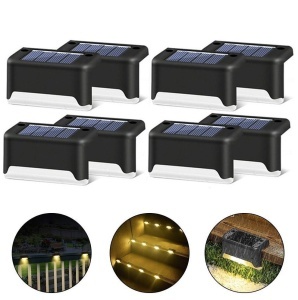 Set 12 lampi solare pentru trepte sau terase, senzor de lumina - Img 3