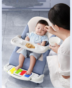 Balansoar TTY Pentru Bebeluși cu Pedale Muzicale, Tavă Detașabilă și Roți 360⁰-Premium Baby, Roz - Img 2