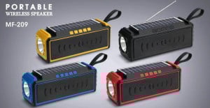 Boxa portabila MF-209 bluetooth, usb, incarcare solara pentru lanterna - Img 1