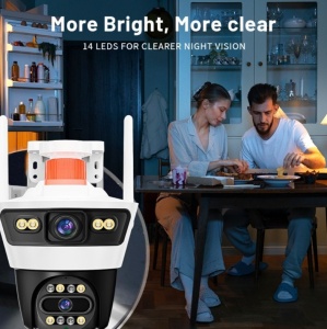 Cameră de Supraveghere Dubla Wi-Fi Full HD+ 4MP Rezistentă la apă cu Lentilă 2.8-12mm - Img 4
