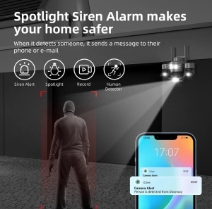 Cameră de Supraveghere WiFi 15MP cu 3 Lentile și Auto Tracking - Img 9