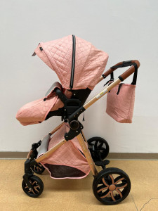 Carucior 3 In 1, Scoica, Landou si Sport, Reversibil Si Cu Suspensii T6, Roz - Img 4