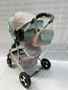 Carucior bebe 808 2 in 1, pliere cu o singura mana, verde - Img 3