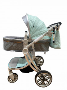 Carucior copii F1 2 in 1, 2 piese, 0-36 luni, verde deschis - Img 2