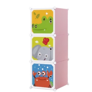 Dulap modular cu ANIMALUTE , 3 compartimente colorat pentru camera copiilor - Img 4