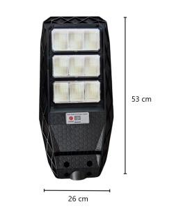 Lampa solara stradadala cu panou integrat, 300W, 360LED, cu telecomanda - Img 6