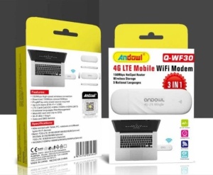 Modem internet mobil WiFi, Andowl Q-WF30, 4G LTE, USB stick, 150Mbps viteza hotspot, alb - Img 3