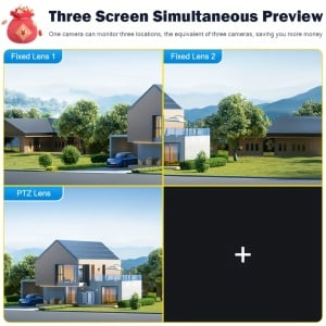 PACHET 2 X CAMERA SUPRAVEGHERE TRIPLA 9 MP WIFI + PORT UTP IPC360 HOME - Img 6