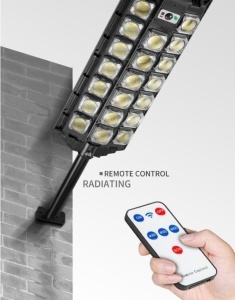 SET 2 LAMPI SOLARE STRADALE 20 CASETE LED 1000W CU TELECOMANDA - Img 2
