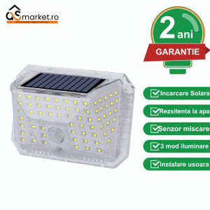 SET 4 LAMPI SOLARE 90 LED SMD SI SENZOR MISCARE - Img 4