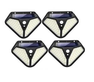 SET 4 LAMPI SOLARE CU 3 MOD ILUMINARE 102 LED-URI - Img 2