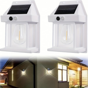 SET 8 LAMPI SOLARE LED RETRO CU 3 MODURI DE ILUMINARE + SENZOR MISCARE - Img 8