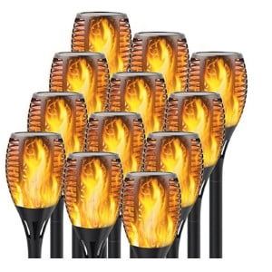 SET LAMPI SOLARE TIP TORTA FLACARA 50CM - Img 3