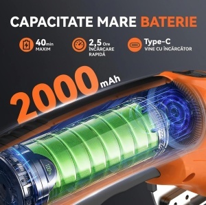Taietor Electric Carton Fara Fir | Lama Otel Carbon | 6 mm | Blocare Siguranta | 430 g | Portocaliu - Img 4