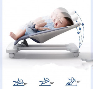 Balansoar TTY Pentru Bebeluși cu Pedale Muzicale, Tavă Detașabilă și Roți 360⁰-Premium Baby, Roz - Img 3