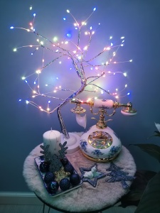 Bonsai artifical, incarcare USB/baterii AAA ,108 led-uri, COLORAT