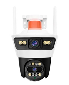 Cameră de Supraveghere Dubla Wi-Fi Full HD+ 4MP Rezistentă la apă cu Lentilă 2.8-12mm
