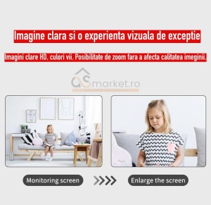 CAMERA SUPRAVEGHERE CU APELARE WIFI , ECRAN, SENZOR MISCARE,VEDERE NOCTURNA - Img 3