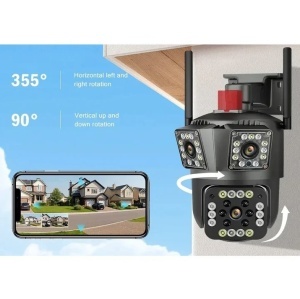 Camera Tripla de Supraveghere 4G, PTZ, 4G, Full HD, Audio-Video, cu 3 lentile, 8X Zoom, Night Vision - Img 4