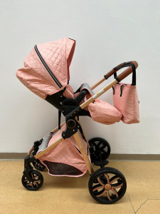 Carucior 3 In 1, Scoica, Landou si Sport, Reversibil Si Cu Suspensii T6, Roz - Img 5