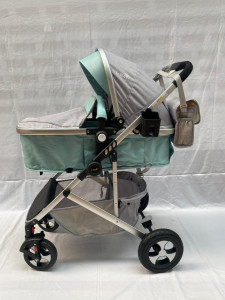 Carucior bebe 808 2 in 1, pliere cu o singura mana, verde