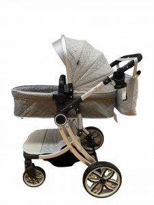 Carucior copii F1 2 in 1, 2 piese, 0-36 luni, crem
