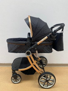 Carucior copii F1 2 in 1, 2 piese, 0-36 luni, negru